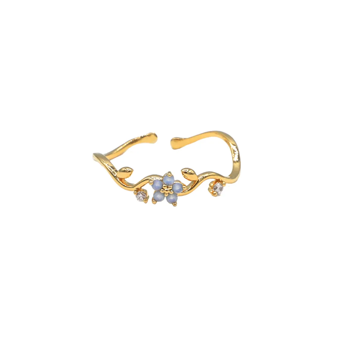 Periwinkle Floral Ring