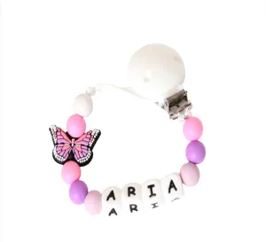 Personalised Butterfly Dummy Clip