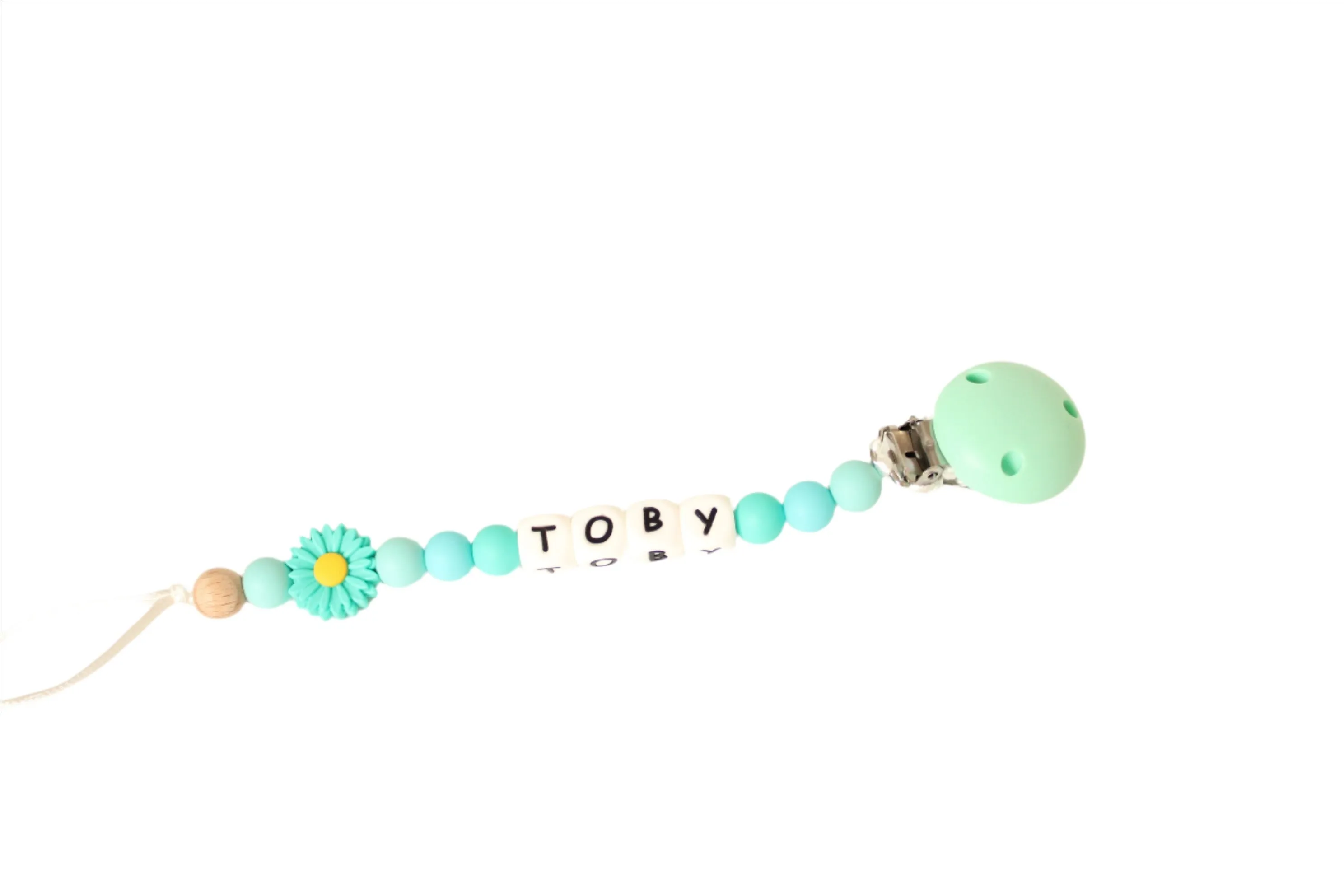 Personalised Daisy Flower Dummy clip