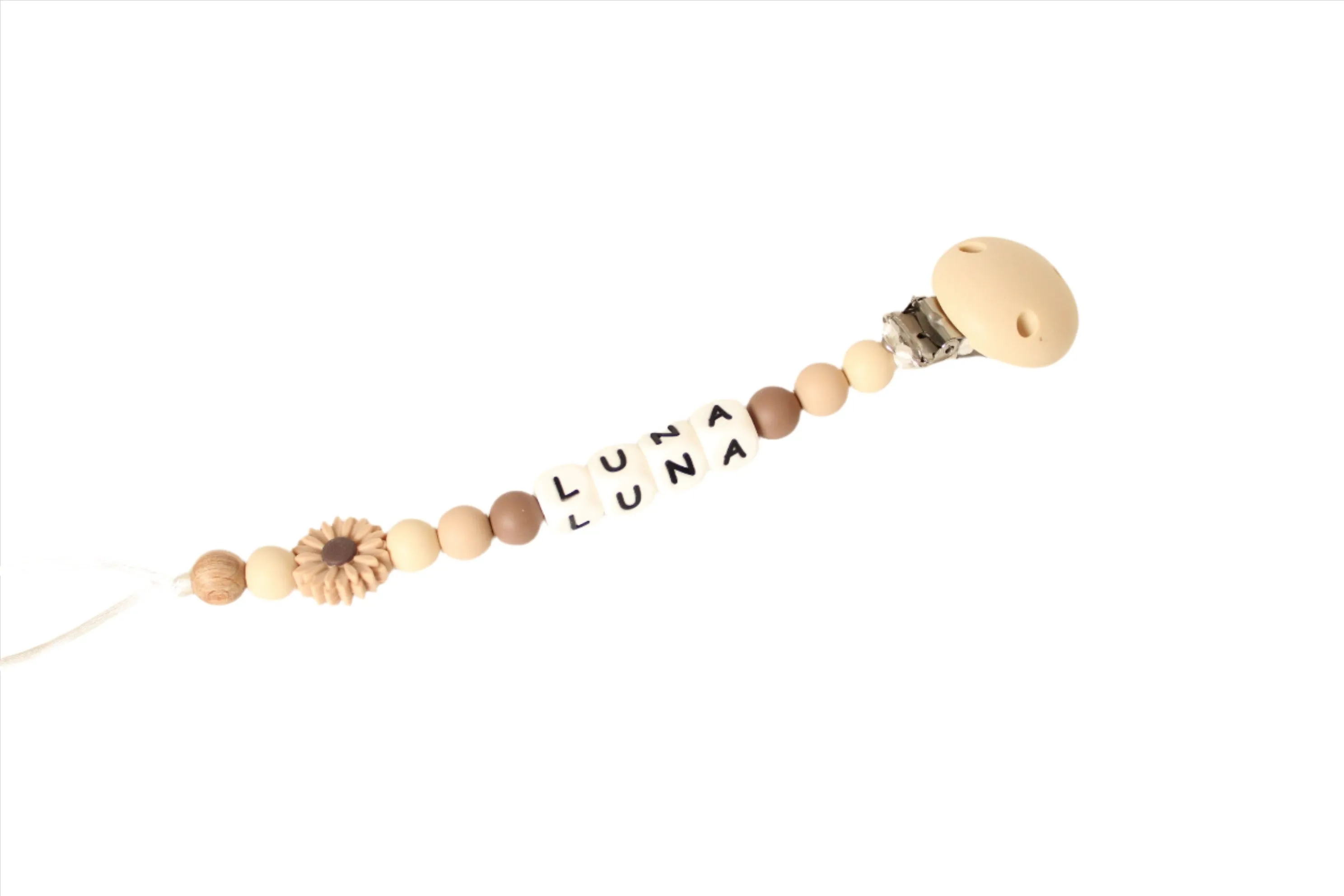 Personalised Daisy Flower Dummy clip
