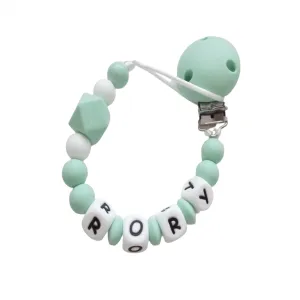 Personalised  dummy clip- Mint