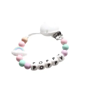 Personalised Dummy clip - Rainbow