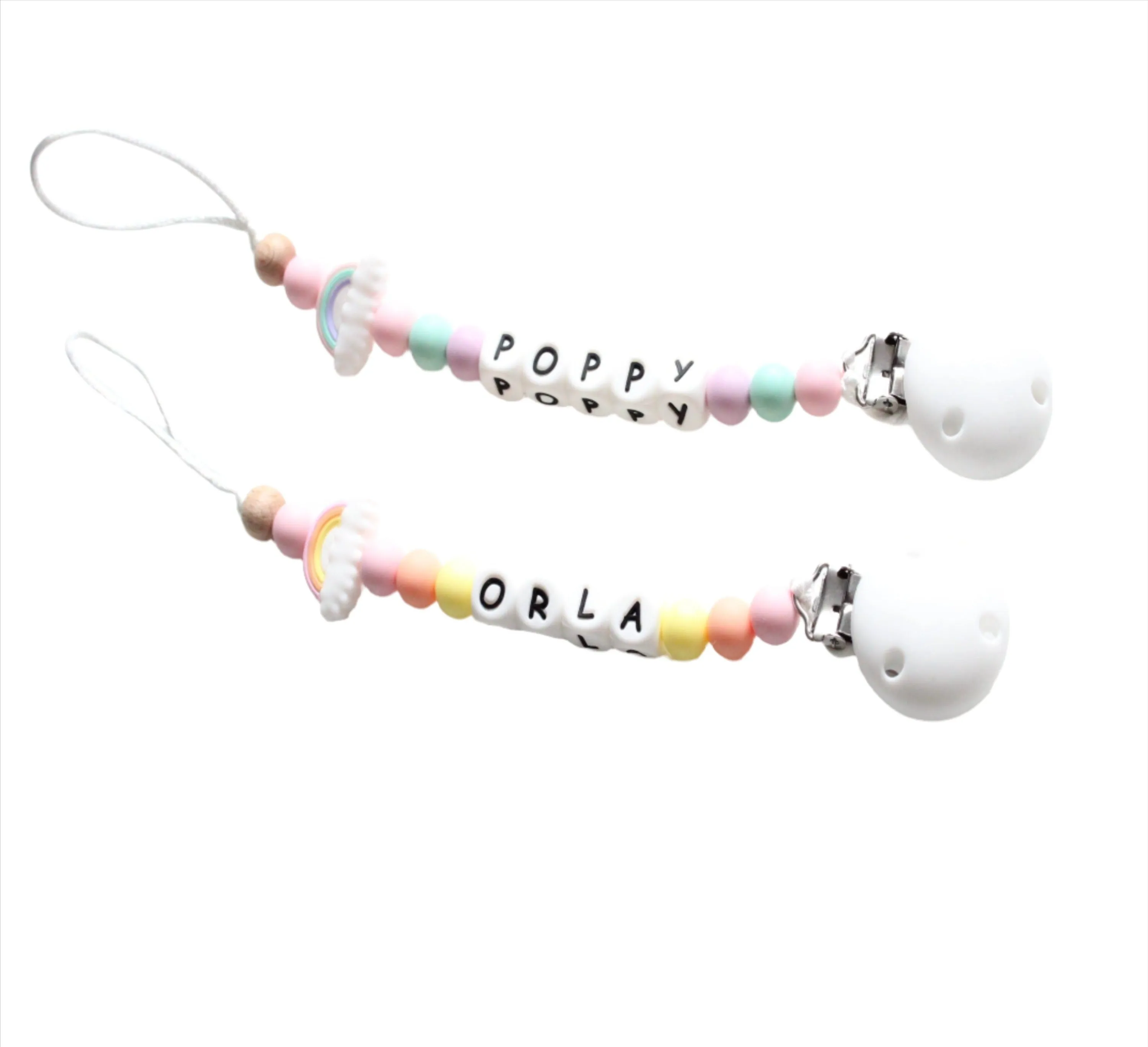 Personalised Dummy clip - Rainbow
