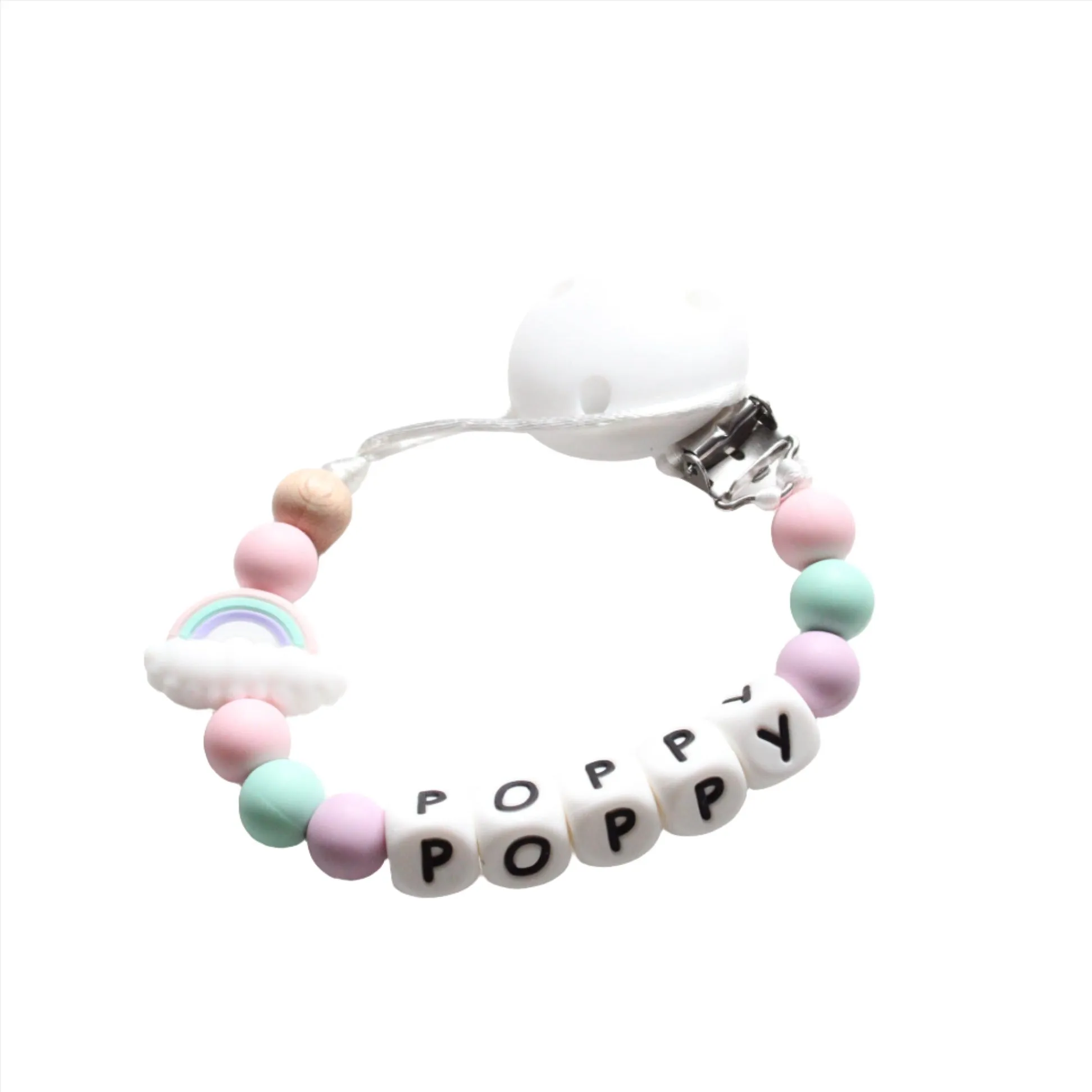 Personalised Dummy clip - Rainbow