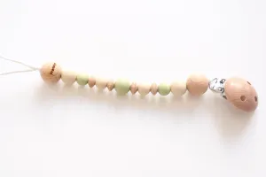Personalised Engraved Wooden & Silicone Dummy clip