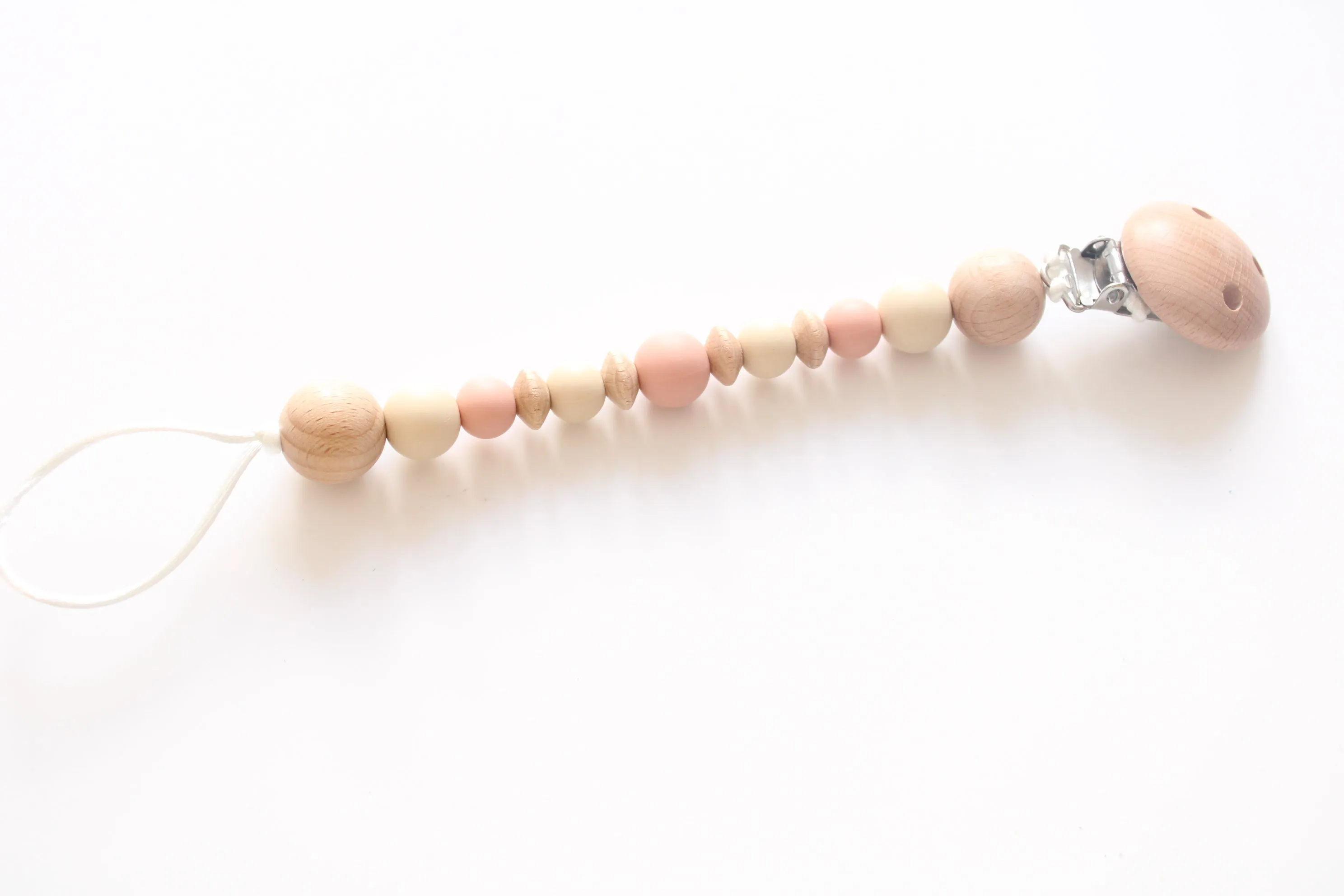 Personalised Engraved Wooden & Silicone Dummy clip