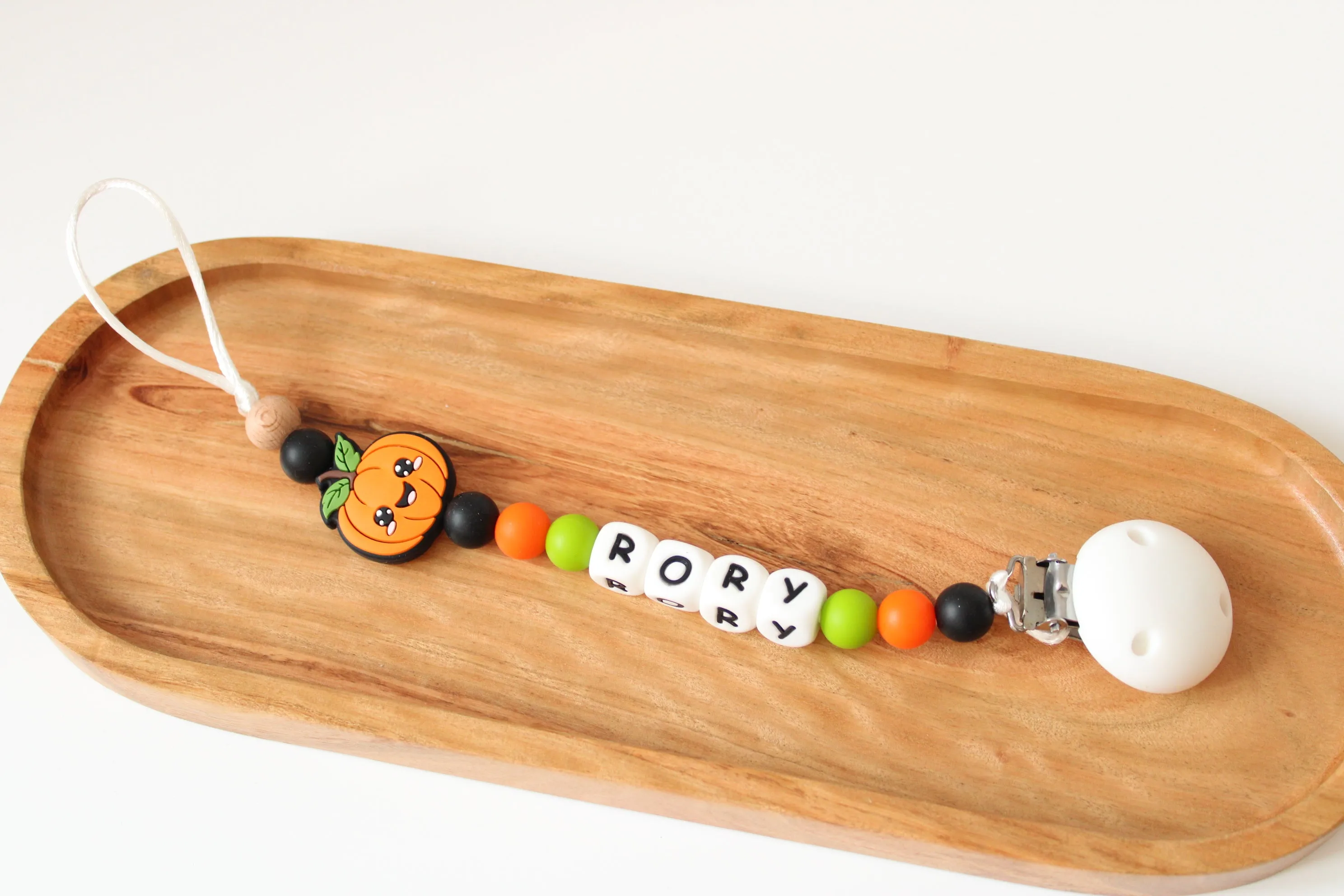 Personalised Halloween Pumpkin Dummy clip