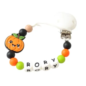 Personalised Halloween Pumpkin Dummy clip