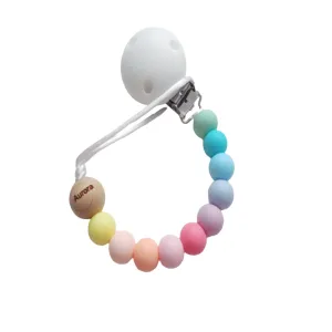 Personalised Rainbow Dummy Clip