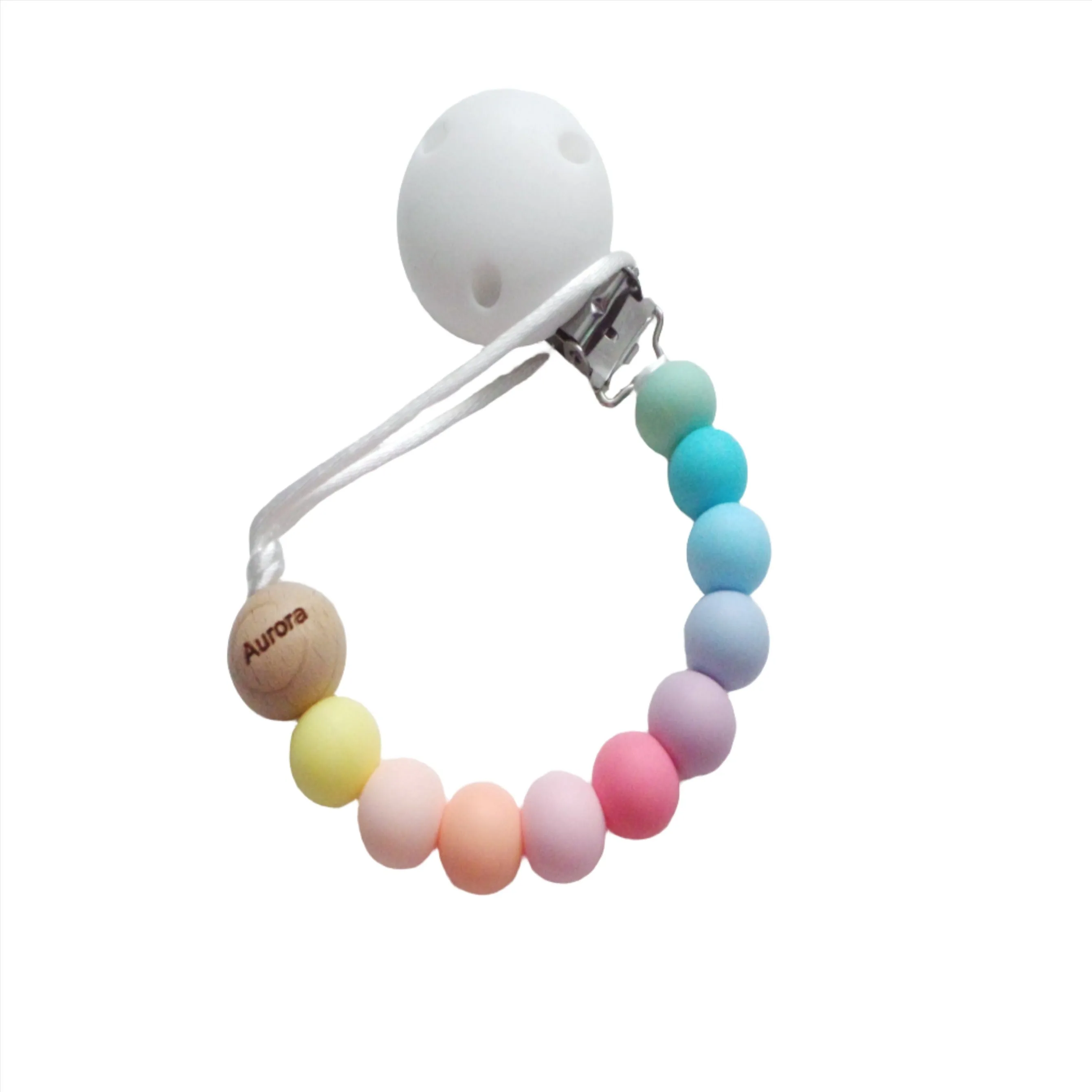 Personalised Rainbow Dummy Clip