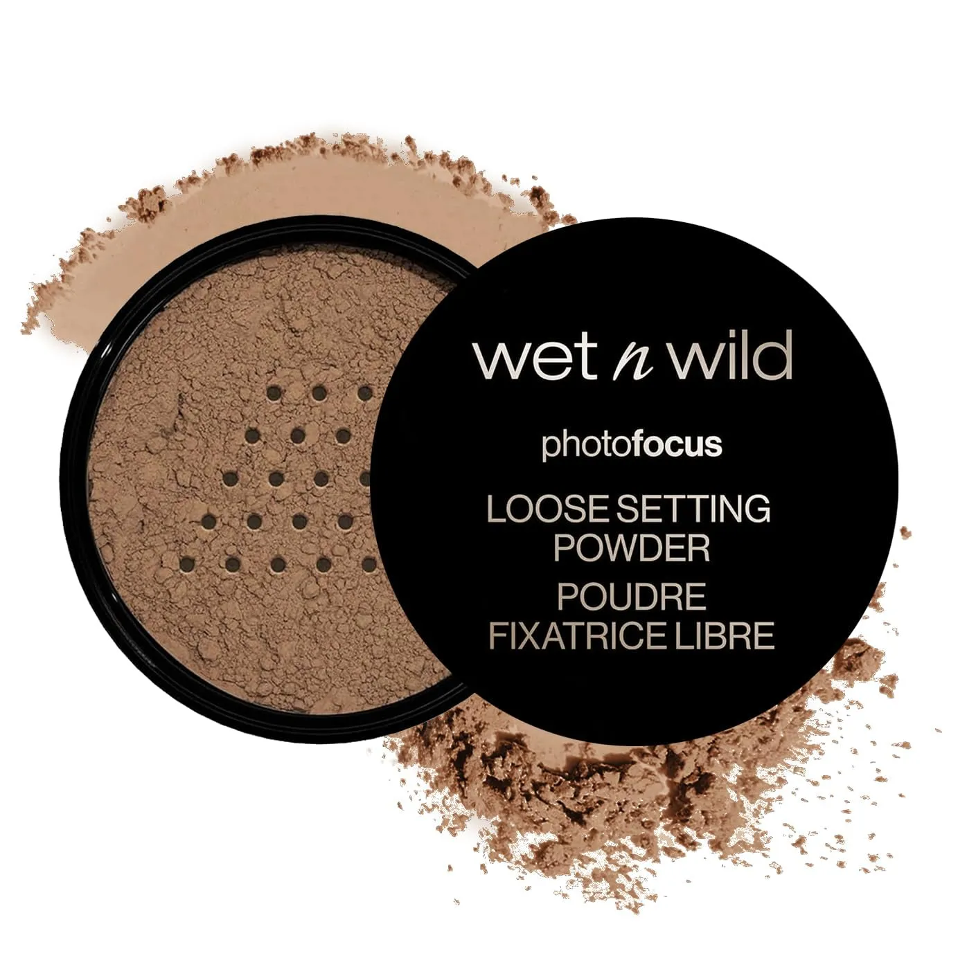Photo Focus Loose Baking Setting Powder, Highlighter Makeup, Fair to Medium & Tan Skin Tones, Translucent