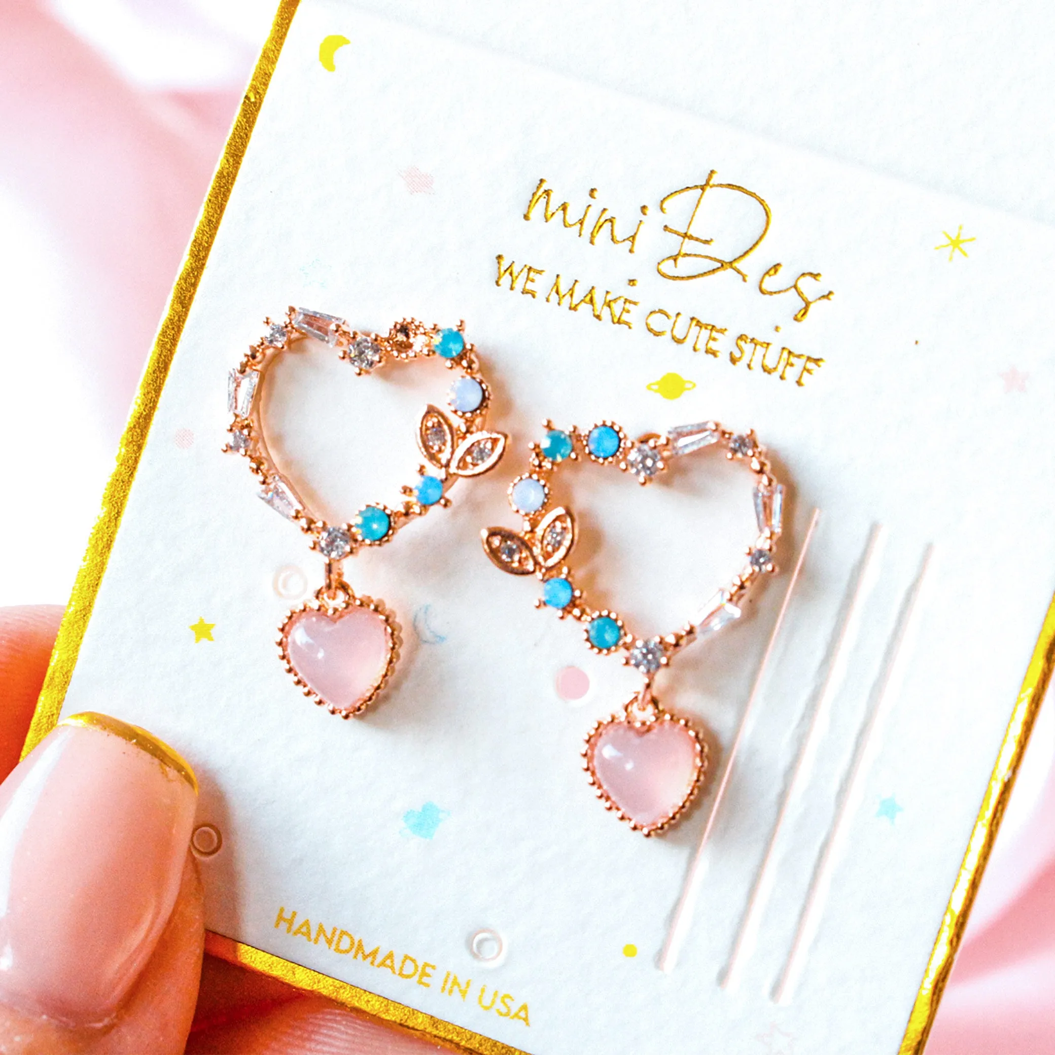 Pinky Love Earrings