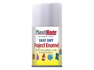 Plastikote Fast Dry Enamel Aerosol Matt White 100Ml