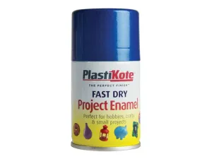 Plastikote Fast Dry Enamel Aerosol Metallic Blue 100Ml