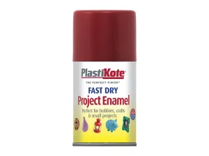 Plastikote Fast Dry Enamel Aerosol Metallic Red 100Ml