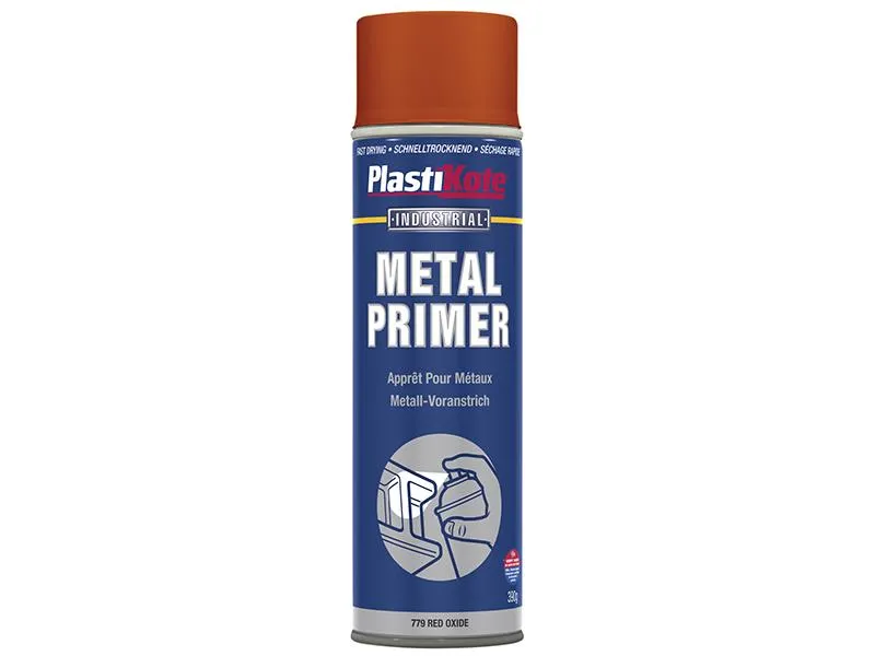 Plastikote Metal Primer Spray Red Oxide 400Ml