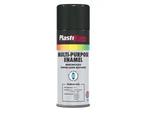 Plastikote Multi Purpose Enamel Spray Paint Gloss Black 400Ml