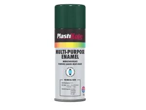 Plastikote Multi Purpose Enamel Spray Paint Gloss Green 400Ml