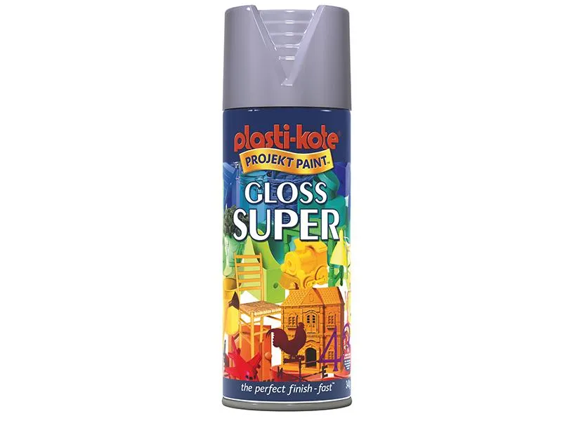 Plastikote Super Gloss Spray Aluminium 400Ml