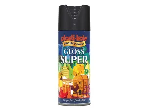 Plastikote Super Gloss Spray Black 400Ml