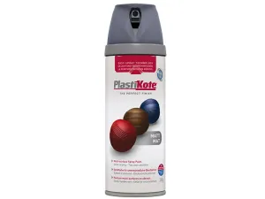 Plastikote Twist & Spray Matt Grey 400Ml