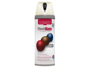 Plastikote Twist & Spray Satin Porcelain 400Ml