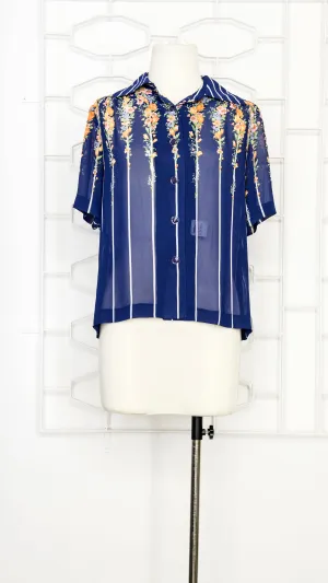 Pretty Sheer Floral Blouse