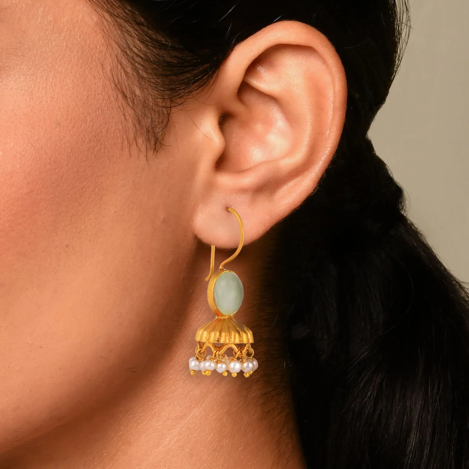 Prisha Green Aventurine Earrings