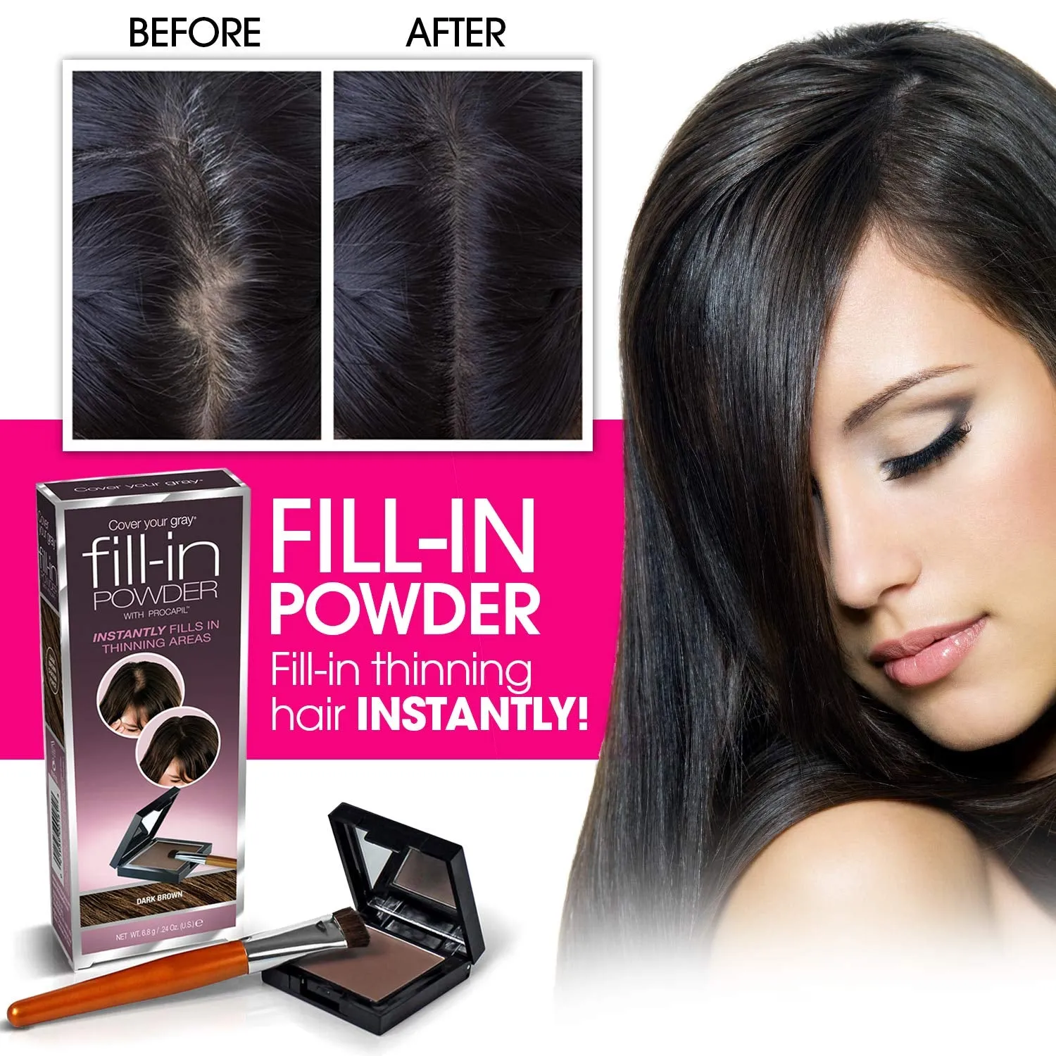 Pro Fill-In Fibers with Procapil - Dark Brown