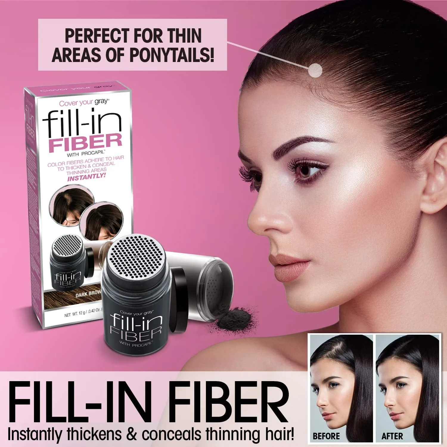 Pro Fill-In Fibers with Procapil - Dark Brown