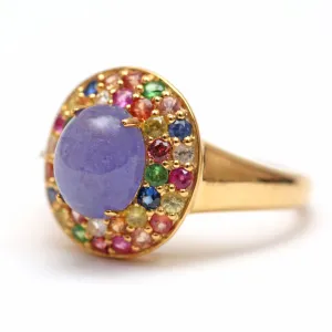 Rainbow Tanzanite Ring