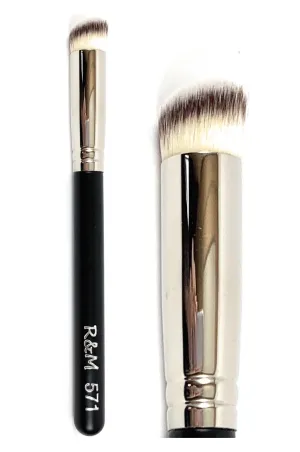 R&M 571 Slanted Round Concealer & Buffer brush