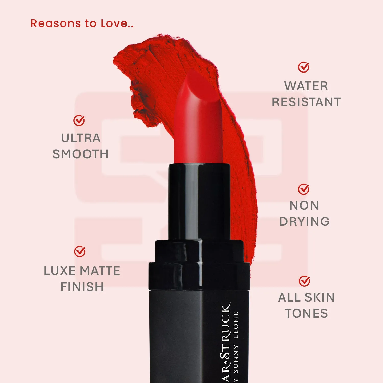 Red Carpet - Luxe Matte Lipstick, Bright Red | 4.2gms