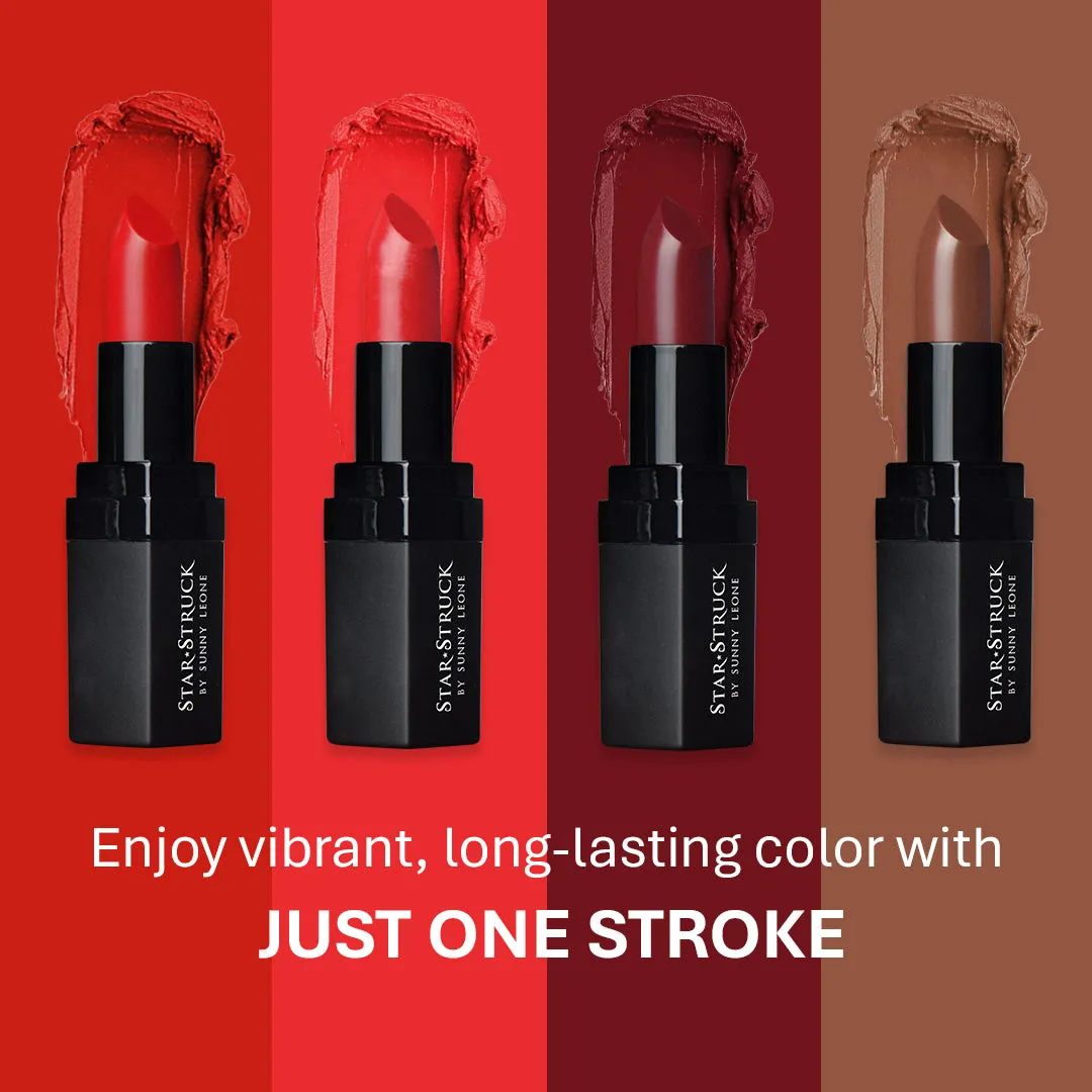 Red Carpet - Luxe Matte Lipstick, Bright Red | 4.2gms