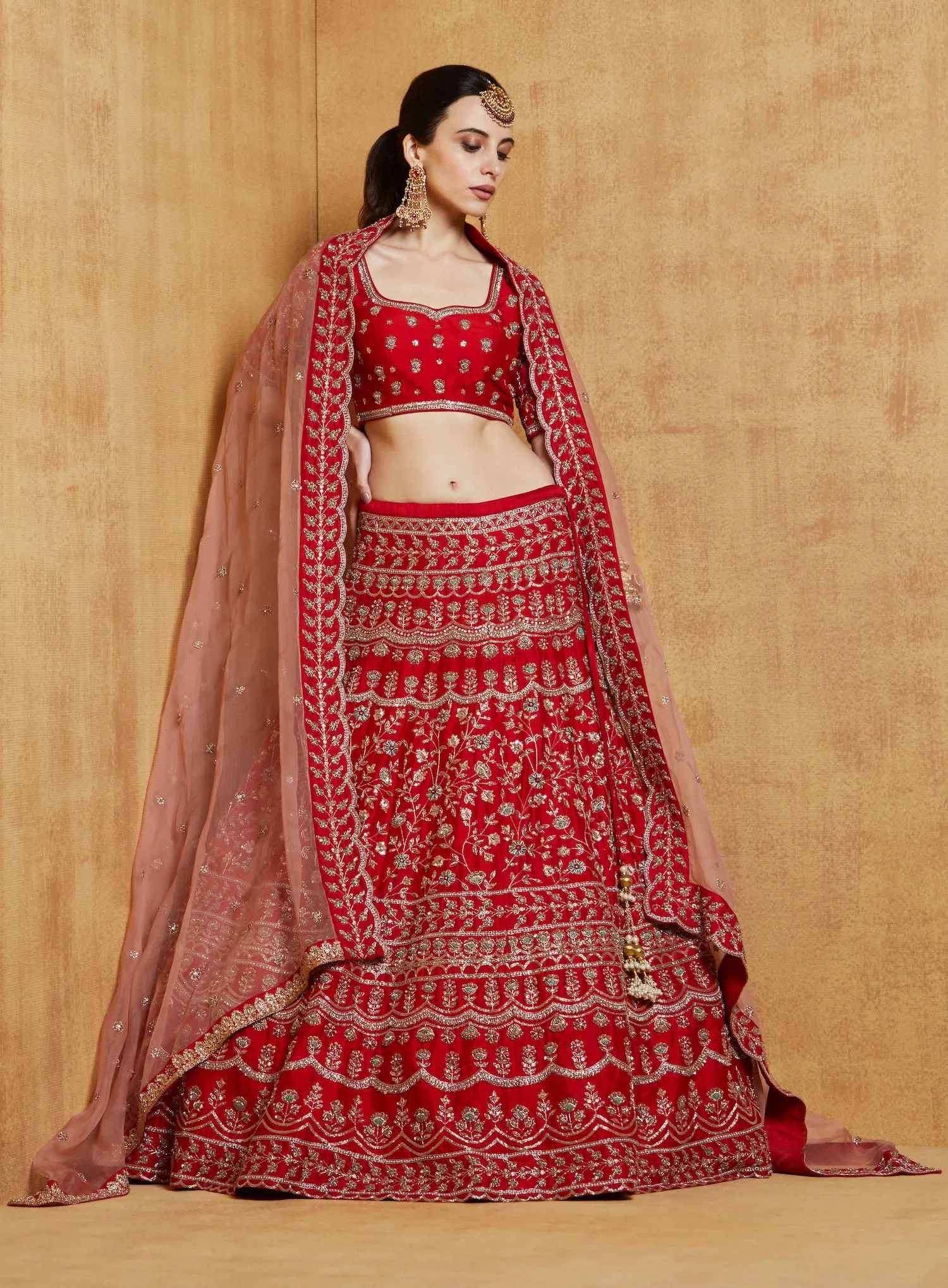 Red Duniya Lehenga Set