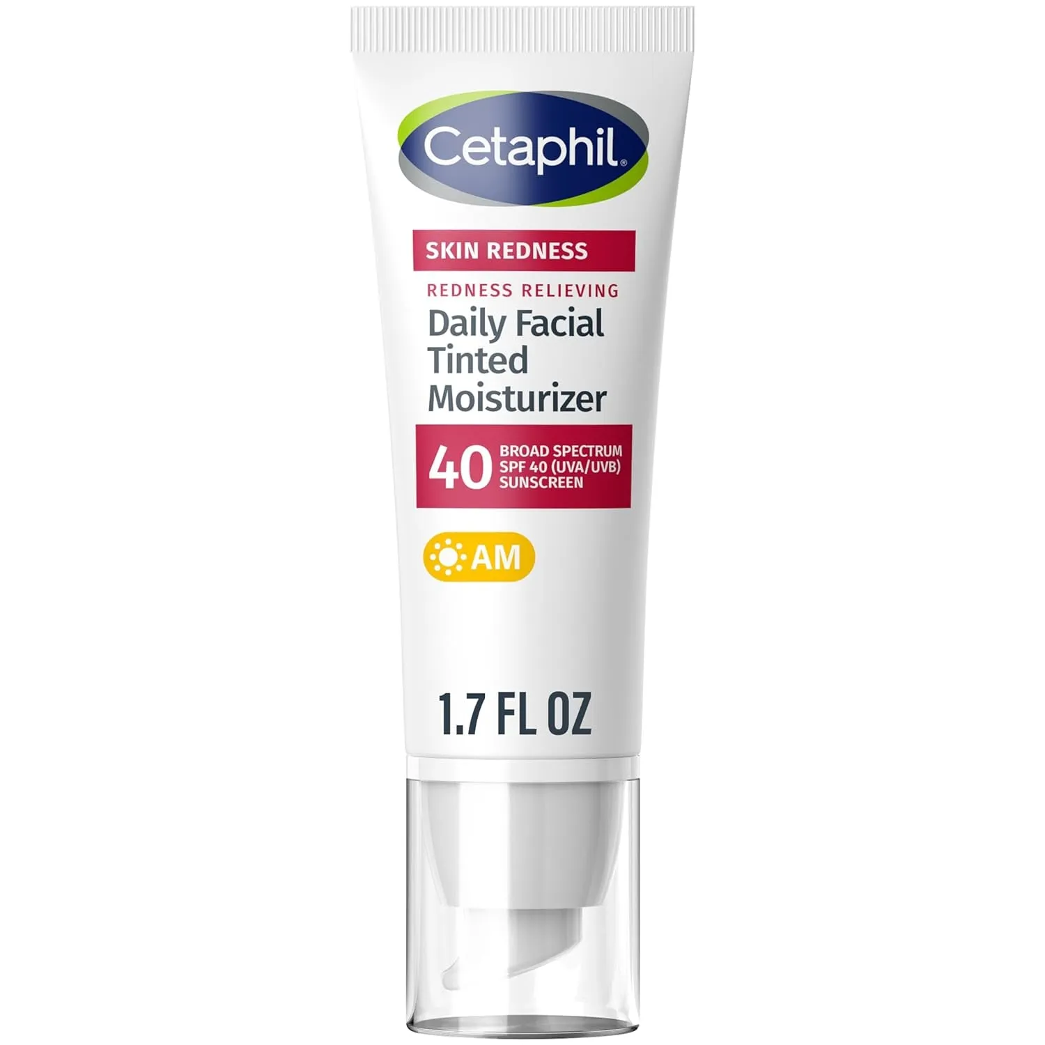 Redness Relieving Daily Facial Moisturizer SPF 40, 1.7 Fl Oz, Broad Spectrum Sunscreen, Neutral Tint, for Redness-Prone Skin