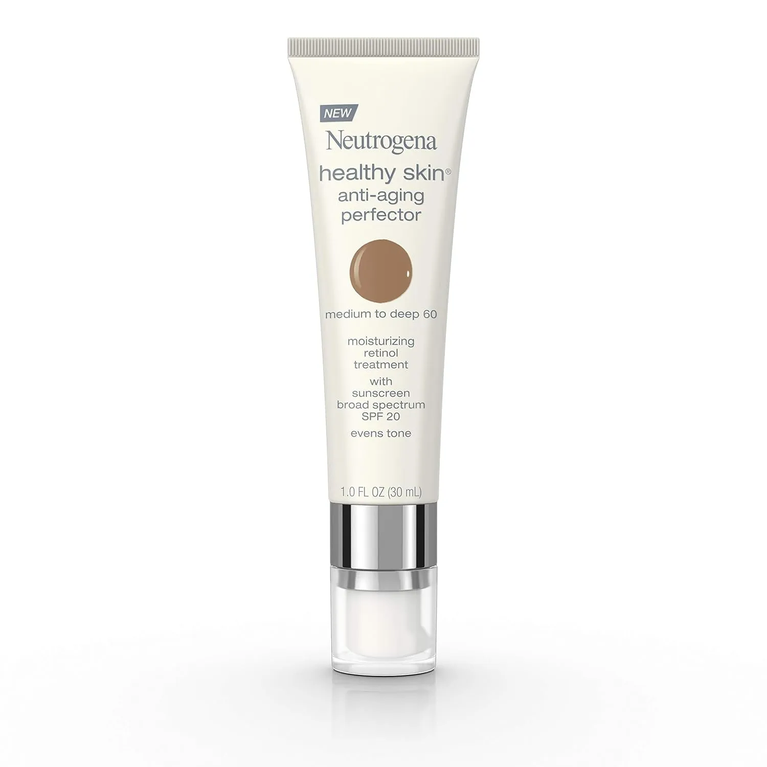 Retinol Treatment and Tinted Facial Moisturizer, Healthy Skin Anti-Aging Perfector with Broad Spectrum SPF 20 Sunscreen with Titanium Dioxide, 20 Fair to Light, 1 Fl. Oz