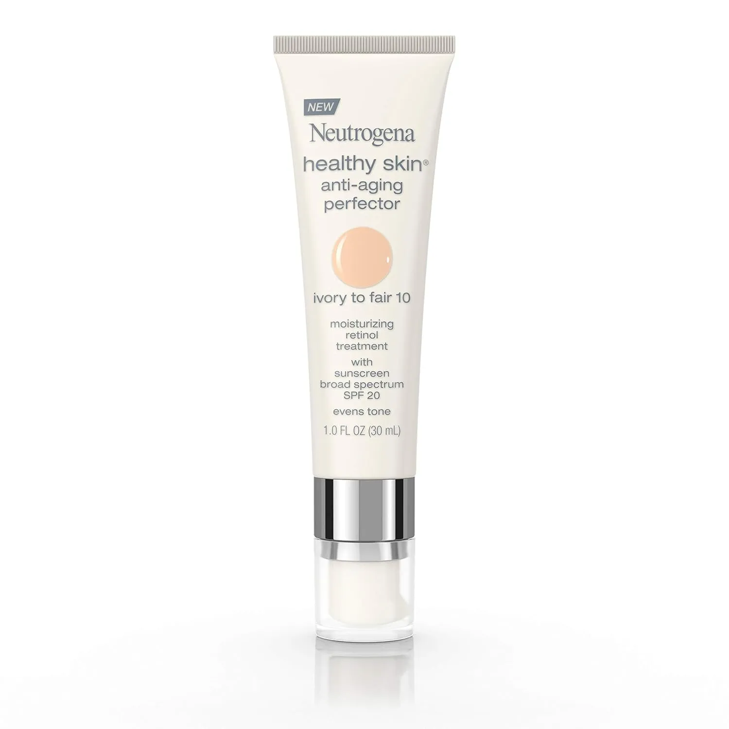 Retinol Treatment and Tinted Facial Moisturizer, Healthy Skin Anti-Aging Perfector with Broad Spectrum SPF 20 Sunscreen with Titanium Dioxide, 20 Fair to Light, 1 Fl. Oz