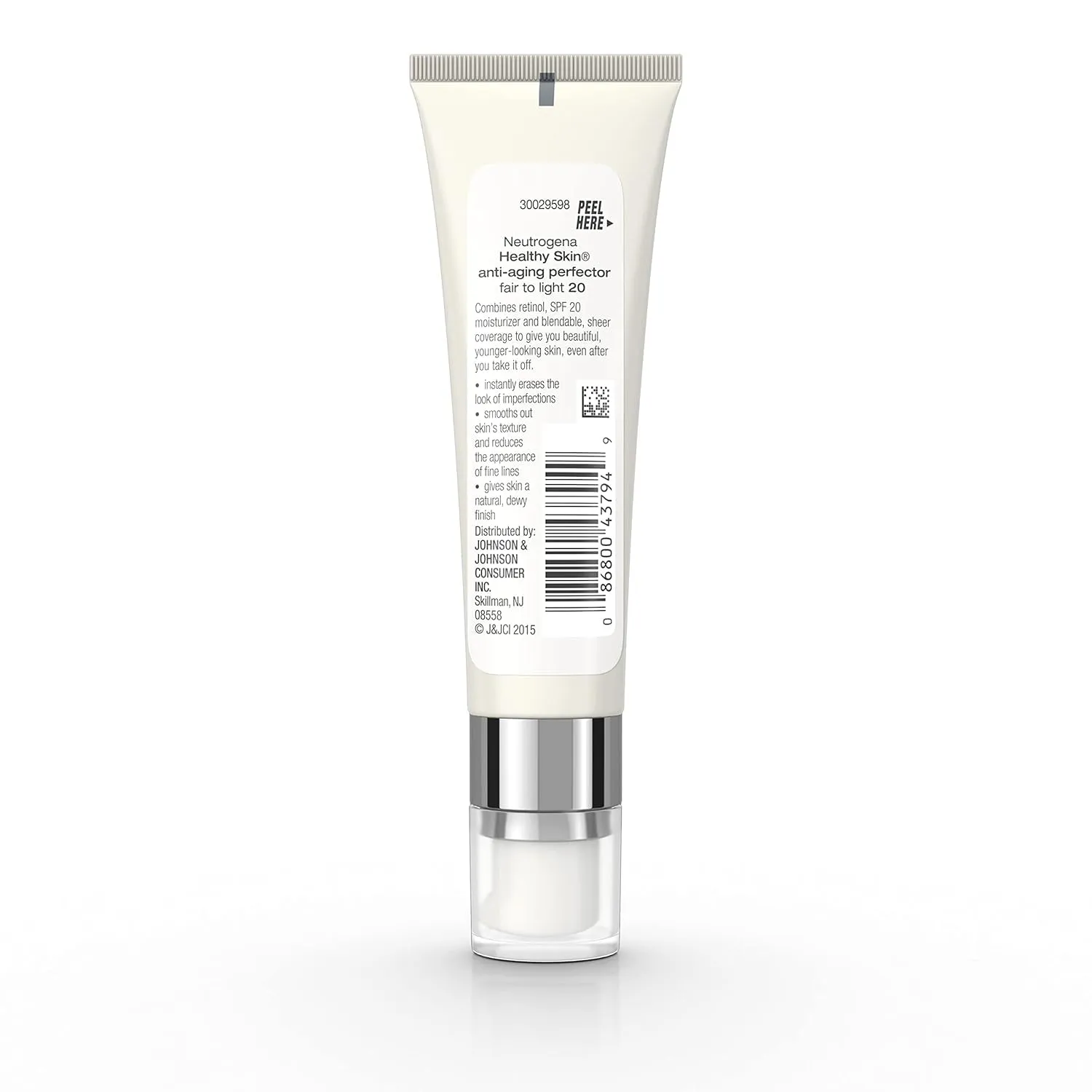 Retinol Treatment and Tinted Facial Moisturizer, Healthy Skin Anti-Aging Perfector with Broad Spectrum SPF 20 Sunscreen with Titanium Dioxide, 20 Fair to Light, 1 Fl. Oz