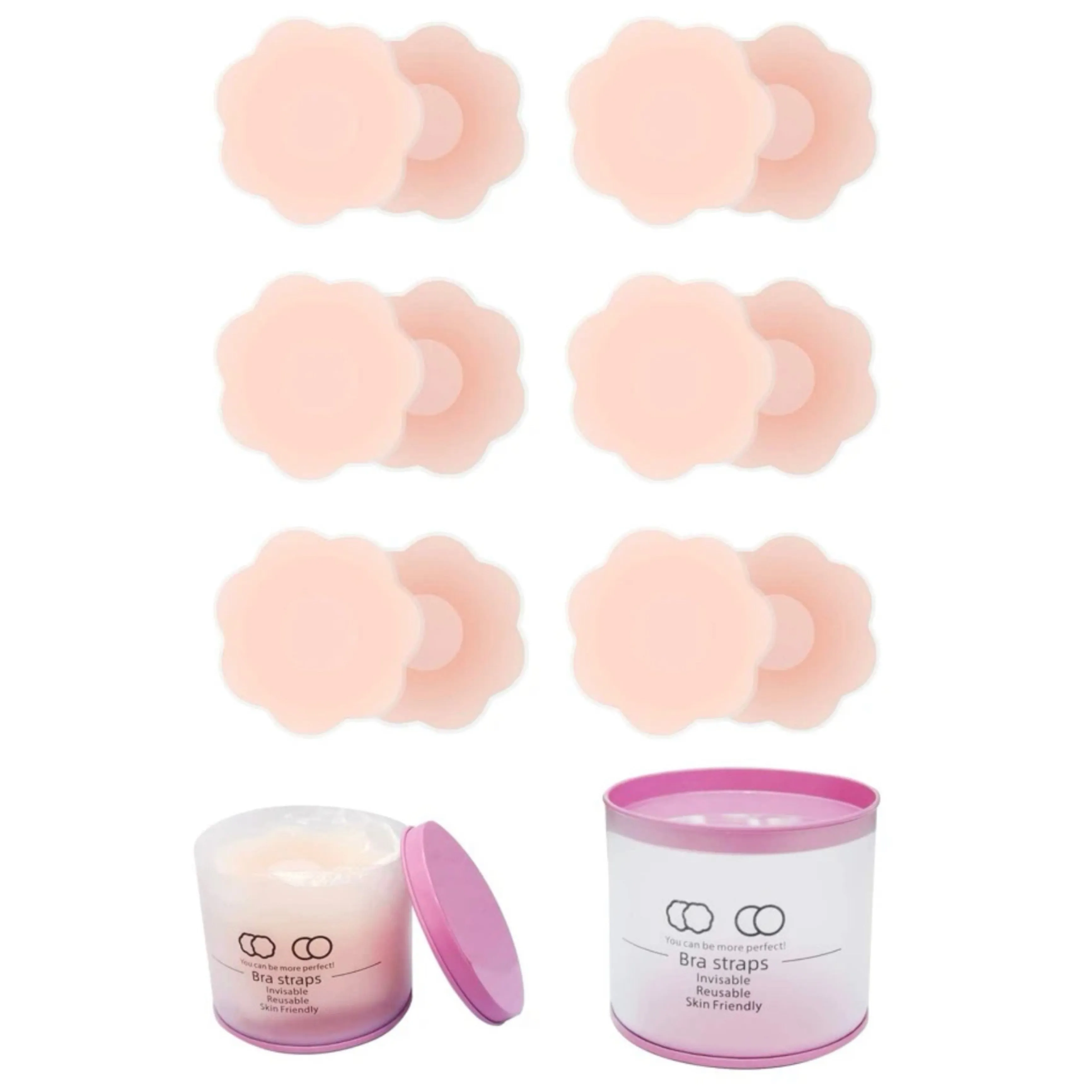 Reusable Silicone Nipple Cover - Round & Flower (6 pairs)