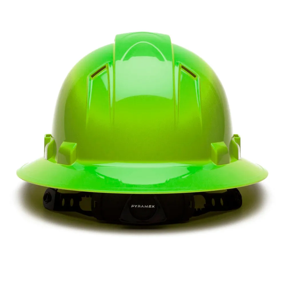 Ridgeline Vented Full Brim Hard Hat with 4-Point Ratchet Suspension