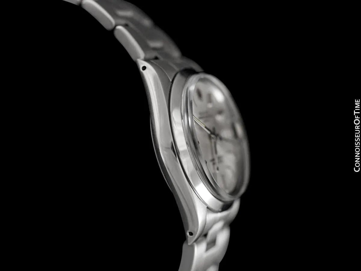 Rolex Date (Datejust) Mens Quick-Setting Watch with Silver Dial - Stainless Steel