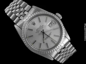 Rolex Datejust Mens Quick-Setting Watch with Silver Dial - Stainless Steel