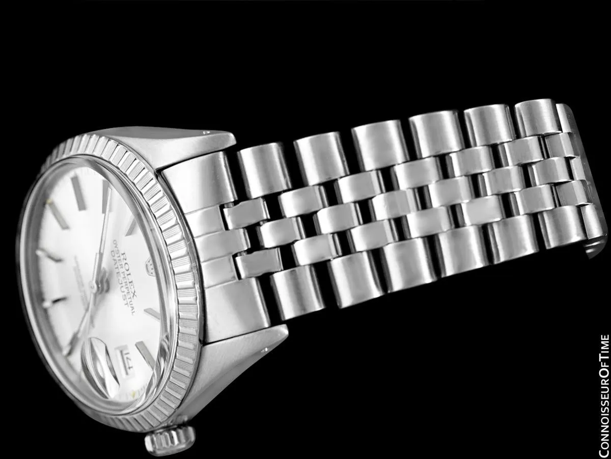 Rolex Datejust Mens Quick-Setting Watch with Silver Dial - Stainless Steel