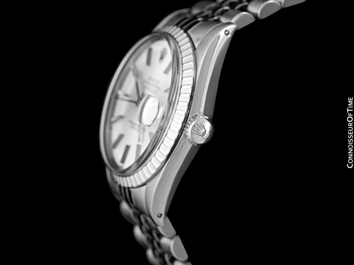 Rolex Datejust Mens Quick-Setting Watch with Silver Dial - Stainless Steel