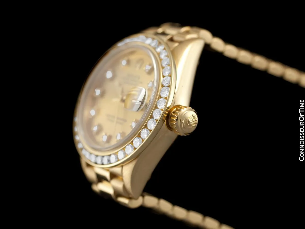 Rolex Ladies President Datejust, 69178 - 18K Gold & Rolex Factory Diamond Dial