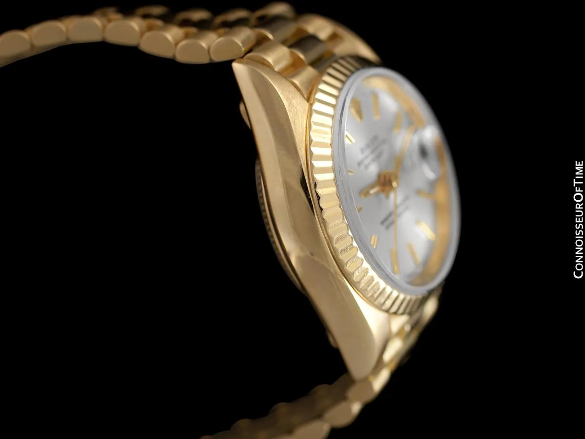 Rolex Ladies President Datejust, Quick-Setting Date, Silver Dial, 69178 - 18K Gold - Papers and Boxes