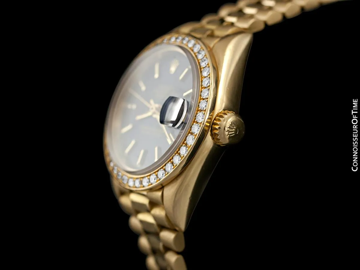 Rolex Ladies President Datejust Ref. 69178, Rolex Factory Diamonds - 18K Gold