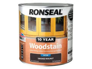 Ronseal 10 Year Woodstain Smoked Walnut 2.5 Litre
