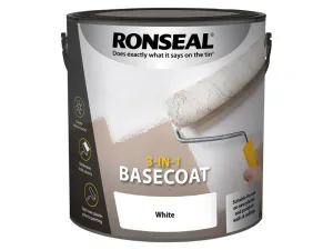 Ronseal 3-in-1 Basecoat White 2.5 litre